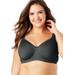 Plus Size Women's Underwire Microfiber T-Shirt Bra by Comfort Choice in Black (Size 42 C)