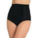Plus Size Women's High-Waisted Power Mesh Firm Control Shaping Brief by Secret Solutions in Black (Size 4X) Shapewear