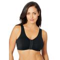 Plus Size Women's Marlene Lounge Front-Close Wireless Bra by Leading Lady in Black (Size 44 B/C/D)