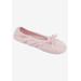 Women's Stretch Satin Ballerina Slippers by MUK LUKS in Pink (Size SMALL)
