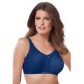 Plus Size Women's Cotton Back-Close Wireless Bra by Comfort Choice in Evening Blue (Size 50 B)