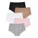 Plus Size Women's Stretch Cotton Brief 5-Pack by Comfort Choice in Basic Pack (Size 16) Underwear