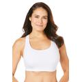 Plus Size Women's Leading Lady® Serena Low-Impact Wireless Active Bra 0514 by Leading Lady in White (Size 44 B/C/D)
