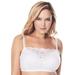 Plus Size Women's Lace Wireless Cami Bra by Comfort Choice in White (Size 48 D)