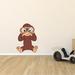 Design W/ Vinyl Baby Monkey Playing Binocular Cartoon Character Wall Decal Vinyl in Brown/Orange/Red | 10 H x 8 W in | Wayfair 1 Timmy 909a