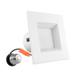 Luxrite 4" Selectable CCT New Construction LED Retrofit Recessed Can Light, Metal in White | 5 H x 3.25 W in | Wayfair LR23785-4PK