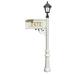 Qualarc Lewiston 72" H In-Ground Decorative Post Aluminum in White | 72 H x 20 W x 8 D in | Wayfair LMCV-800-SL-WHT