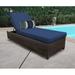 River Brook Patio Reclining Chaise Lounge w/ Cushion in Brown kathy ireland Homes & Gardens by TK Classics | 31 H x 77 W x 77 D in | Wayfair