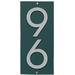 Montague Metal Products Inc. Floating 1-Line Wall Address Plaque Metal in Green | 10 H x 4.5 W x 1 D in | Wayfair VMP-042-W-HG/S
