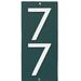 Montague Metal Products Inc. Floating 1-Line Wall Address Plaque Metal in Green | 10 H x 4.5 W x 1 D in | Wayfair VMP-042-W-HG/W