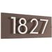 Montague Metal Products Inc. Floating 1-Line Lawn Address Sign Metal in Brown | 6 H x 16.5 W x 1 D in | Wayfair HMP-044-L-S-TT