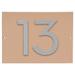 Montague Metal Products Inc. Floating 1-Line Wall Address Plaque Metal in Brown | 4.5 H x 6.38 W x 1 D in | Wayfair HMP-032-W-T-S