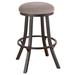 Red Barrel Studio® Howie Swivel Bar & Counter Stool Upholstered/Metal in Gray/Black | 26 H x 16.5 W x 16.5 D in | Wayfair