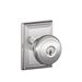 Schlage Andover Knob w/ Addison Trim Keyed Entry Lock in Gray | 4.37 H x 3.62 W x 4.7 D in | Wayfair F51AAND625ADD