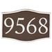 Montague Metal Products Inc. Serif 1-Line Wall Address Plaque Metal in Brown | 8.25 H x 12 W x 0.35 D in | Wayfair DSP-0008-W-CW