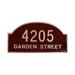 Montague Metal Products Inc. Dover 2-Line Wall Address Plaque Metal | 8 H x 15.75 W x 0.32 D in | Wayfair PCS-140S-NG-W