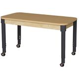 Wood Designs Adjustable Height Rectangular Activity Table Laminate/Wood in Brown/White | 30 H in | Wayfair HPL3660A1829C6