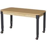 Wood Designs Adjustable Height Rectangular Activity Table Wood/Laminate in White | 30 H in | Wayfair HPL2436A1829C6