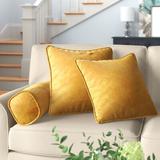 Mercer41 Ariat Indoor/Outdoor Throw & Bolster Pillow Set Polyester/Polyfill/Microsuede in Brown | 18 H x 18 W x 8 D in | Wayfair