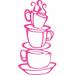 Trinx Coffee Cup Double Sided Visual Wall Decal Vinyl in Pink | 55 H x 81 W in | Wayfair 3BE90A4532B248C9BB9FFE5660378A80