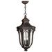 Hinkley Trafalgar 3 -Bulb 24.75" H Outdoor Hanging Lantern Glass/Aluminium/Metal in Gray | 24.75 H x 12 W x 12 D in | Wayfair 1312MO