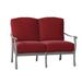 Woodard Casa 53.25" Wide Loveseat w/ Cushions Metal/Sunbrella® Fabric Included in Red/Gray | 35.25 H x 53.25 W x 35.5 D in | Outdoor Furniture | Wayfair