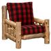 Armchair - Loon Peak® Mehaffey 33" W Armchair & Ottoman Wood in Red/Black/Brown | 35 H x 33 W x 38 D in | Wayfair 4DCFF87CAE684832885B59F41A1A1E0C