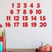 Zoomie Kids Numbers for Kids Classroom Educational Vinyls Wall Decal Vinyl in Red | 12.5 H x 22 W in | Wayfair 738D0976751145A8B2A0709ED2F99513