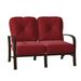 Woodard Fremont Loveseat Metal/Sunbrella® Fabric Included in Red/Brown | 35.5 H x 51.5 W x 35.75 D in | Outdoor Furniture | Wayfair 9U0419-48-44C