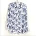 Anthropologie Tops | Anthropologie Cloth & Stone Floral Top Blouse | Color: Blue/White | Size: S