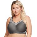 Glamorise Women's Full Figure High Impact Wonderwire Sports Bra #9066 Full Cup Full Coverage Bra, Grey (Gray 021), 38B (Manufacturer Size:38B)