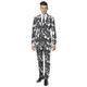 Suitmeister Herren Men Suit Business-Anzug Hosen-Set,Schwarz Icons,L