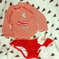 Jessica Simpson Swim | *Nwt*Jessica Simpson Baby Rashguard W/Bottoms 12mo | Color: Red/White | Size: 12mb