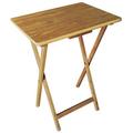 Plastic Development Group Tray Table Set Wood in Brown | 26.5 H x 19.25 W x 15 D in | Wayfair 5PCNAT