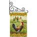 Breeze Decor Country Rooster 2-Sided Polyester 19 x 13 in. Flag Set in Brown | 18.5 H x 13 W x 1 D in | Wayfair BD-FA-GS-110139-IP-BO-03-D-US20-AM