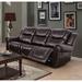 Red Barrel Studio® Puchta 86" Faux leather Rolled Arm Reclining Sofa Faux Leather in Brown | 39.5 H x 86 W x 38 D in | Wayfair