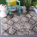 Black/Gray 79 x 0.2 in Area Rug - World Menagerie Aure Animal Print Gray/Black Indoor/Outdoor Area Rug | 79 W x 0.2 D in | Wayfair