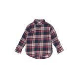 Gymboree Long Sleeve Button Down Shirt: Red Plaid Tops - Kids Boy's Size Small