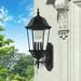 Charlton Home® Anemarie Black 3 - Bulb 28.75" H Outdoor Wall Lantern Aluminum/Glass/Metal in Black/Gray | 28.75 H x 12.5 W x 13.5 D in | Wayfair