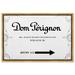 Oliver Gal Fashion & Glam Dom P Road Sign Champagne Road Signs - Textual Art on Canvas in White | 24 H x 36 W x 1.5 D in | Wayfair