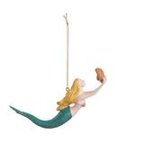 The Holiday Aisle® Swimming Mermaid Hanging Figurine Ornament Plastic in Blue | 5 H x 0.1 W x 0.1 D in | Wayfair B10744ABFADC48398C89EBD37A756675