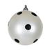 Vickerman 664377 - 4" White Candy Black Glitter Dots Ball Christmas Christmas Tree Ornament (6 Pack) (MC201011)