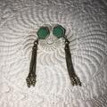 Anthropologie Jewelry | Anthropologie Gold & Turquoise Earrings | Color: Gold/Green | Size: Os
