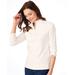 Blair Women's Essential Knit Long-Sleeve Button Henley - Ivory - 2XL - Womens