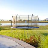 Skywalker Trampolines Skywalker 17' Oval Backyard Trampoline w/ Safety Enclosure in Blue | Wayfair SWOPV17BGM03