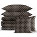 Everly Quinn Charlaine 5 Piece Coverlet Set Polyester/Polyfill/Cotton in Brown | Super Queen Coverlet + 2 Shams + 2 Pillows | Wayfair