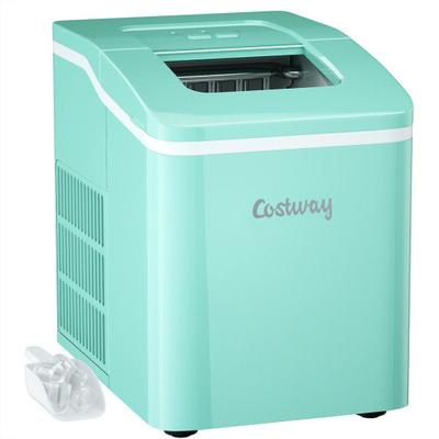 Costway Portable Countertop Ice Maker Machine with Scoop-Green