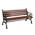Terrace Garden Bench Outdoor Bench, 3-seater Park Bench Garden Leisure Seat, Outdoor Garden Bench With Backrest and Armrest, Cast Iron Anticorrosive Solid Wood Seat