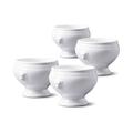 WM Bartleet & Sons 1750 TSET121 Traditional Porcelain Set of 4 Lions Head Design Individual French Onion Soup and Stew Bowl 350ml – White