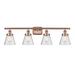 Innovations Lighting Bruno Marashlian Small Cone 36 Inch 4 Light Bath Vanity Light - 916-4W-AC-G64